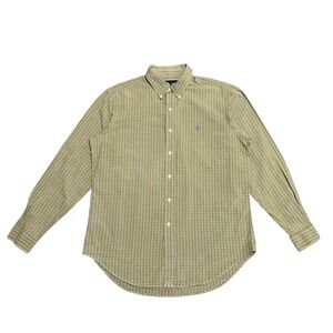 Polo Ralph Lauren‎ Classic Fit Green Plaid Button Down Shirt Long Sleeve L